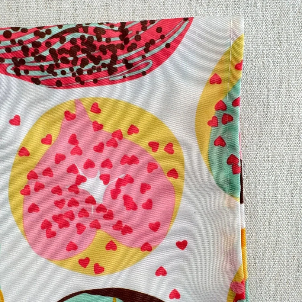 Cynthia Rowley Donut Print Tablecloth 60x84 Oblong Colorful Pastry Kitchen Decor